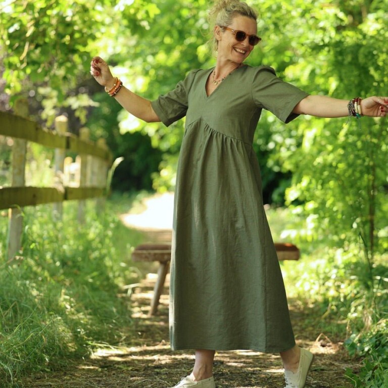 Quintessence - Robe Édonie — Lin kaki – XL