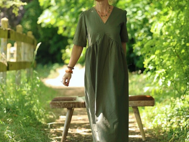 robe edonie lin kaki 2389758 Quintessence - Robe Édonie — Lin kaki – XL