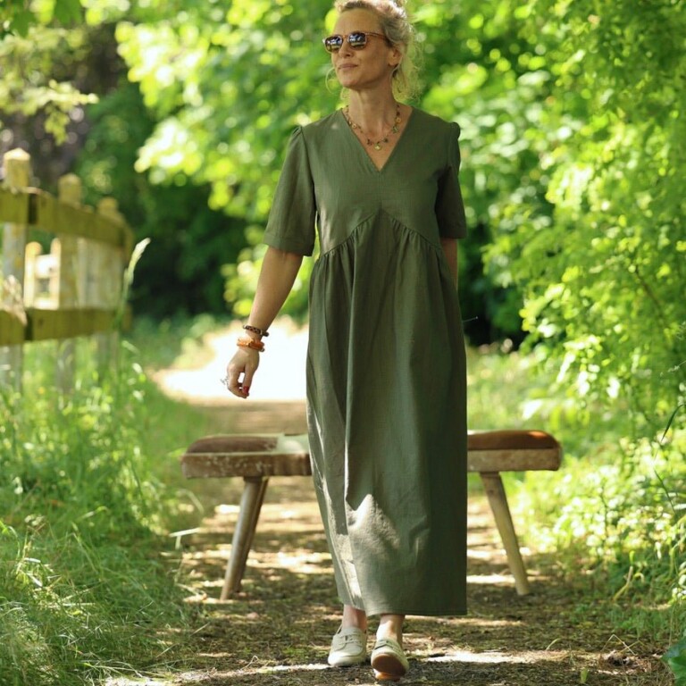 Quintessence - Robe Édonie — Lin kaki – XL
