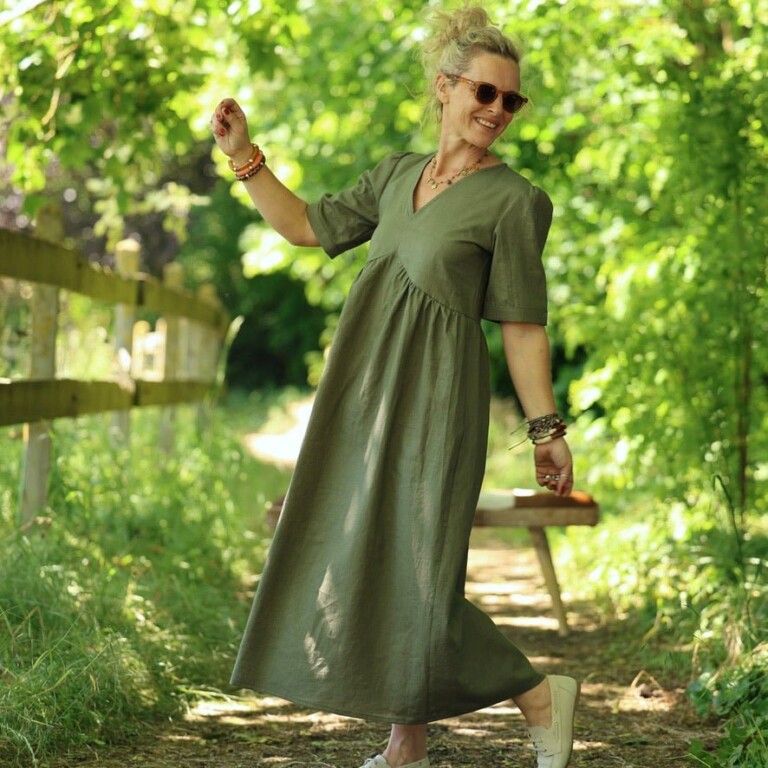 Quintessence - Robe Édonie — Lin kaki – XL