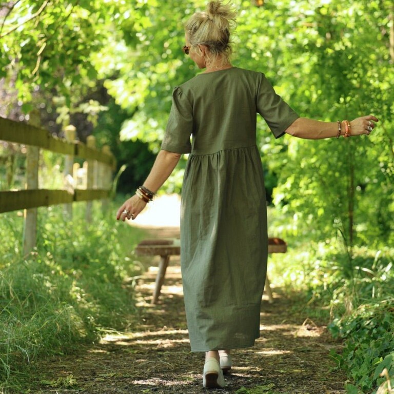 Quintessence - Robe Édonie — Lin kaki – XL