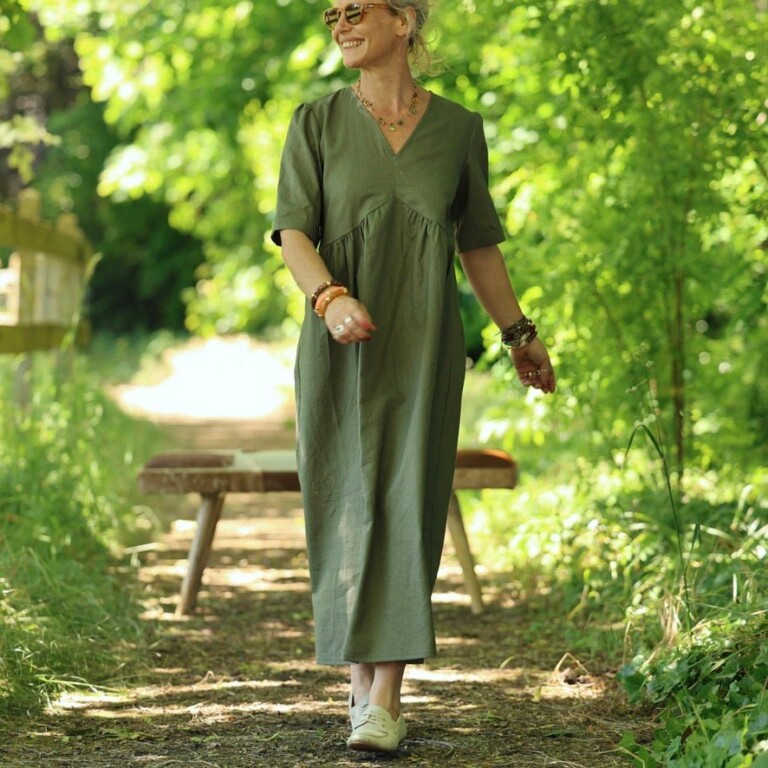 Quintessence - Robe Édonie — Lin kaki – XL