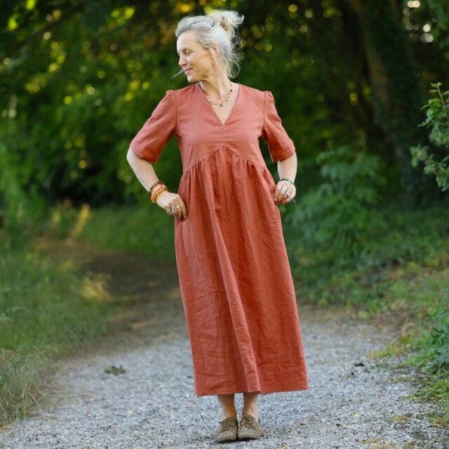 Quintessence - Robe Édonie — Lin terracotta – 3XL