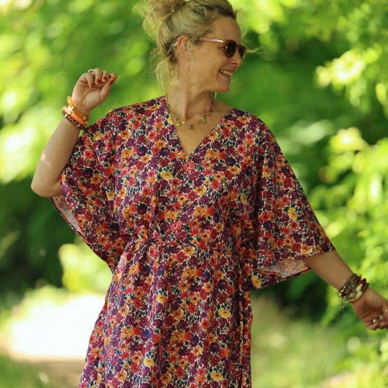 Quintessence - Robe Joanne — Coton crépuscule épicé – Taille unique