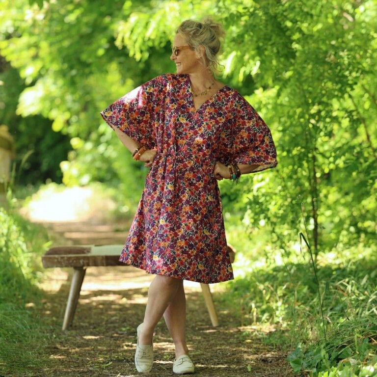 robe joanne coton crepuscule epice 5742052 Quintessence - Robe Joanne — Coton crépuscule épicé – Taille unique