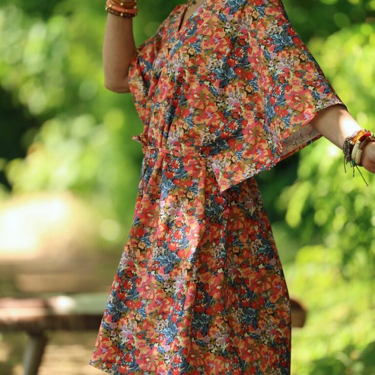 Quintessence - Robe Joanne — Coton flammé botanique – Taille unique