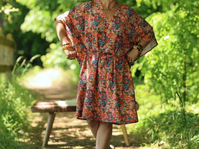 robe joanne coton flamme botanique 8036489 Quintessence - Robe Joanne — Coton flammé botanique – Taille unique