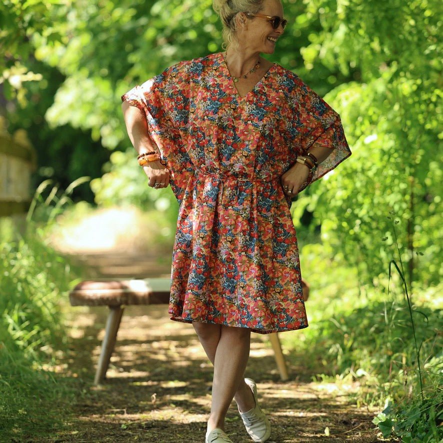 robe joanne coton flamme botanique 8036489 Quintessence - Robe Joanne — Coton flammé botanique – Taille unique