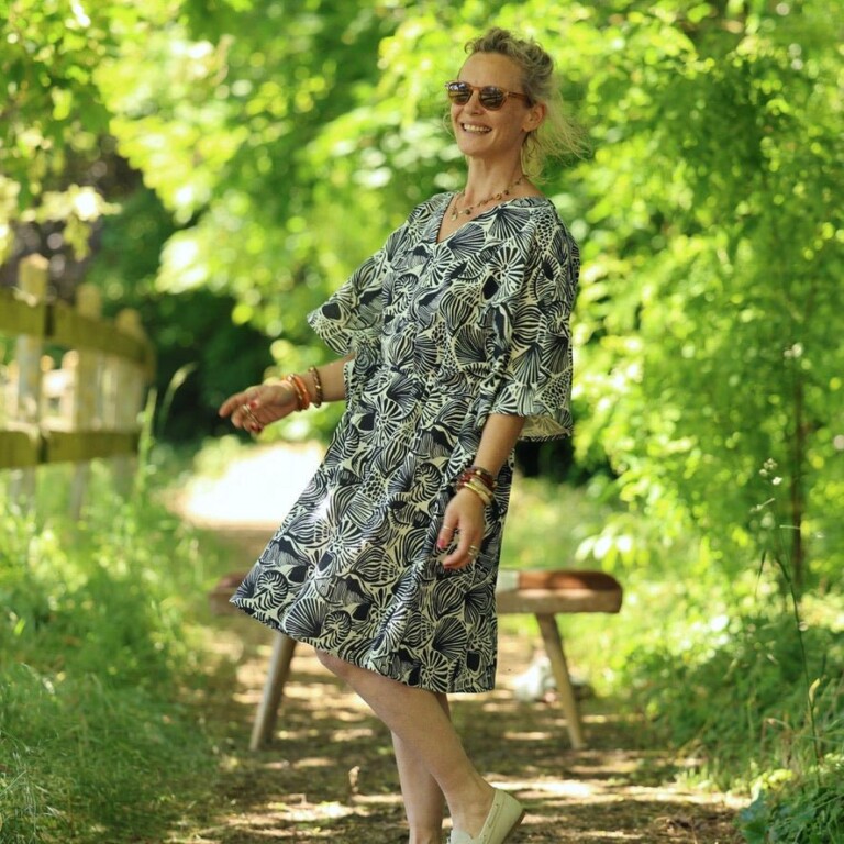 Quintessence - Robe Joanne — Double gaze de coton coquillages – Taille unique