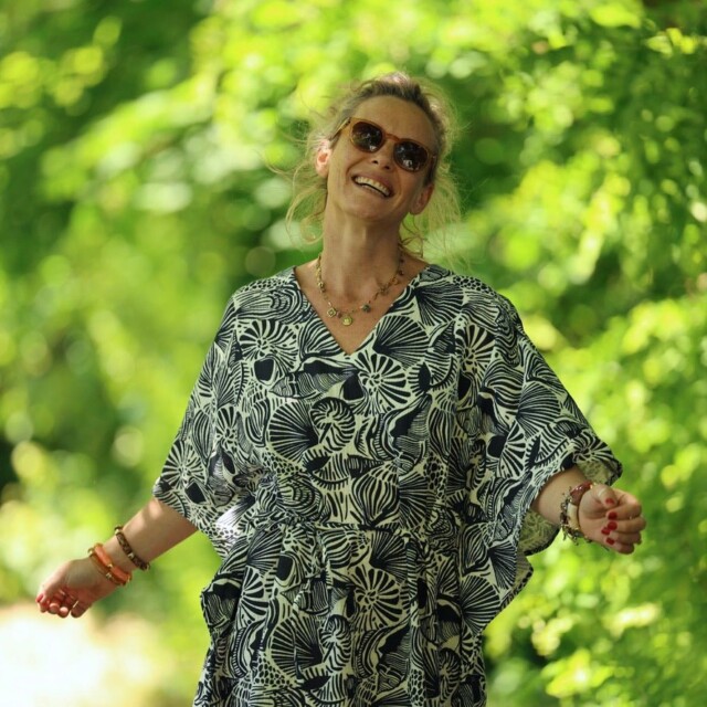 Quintessence - Robe Joanne — Double gaze de coton coquillages – Taille unique