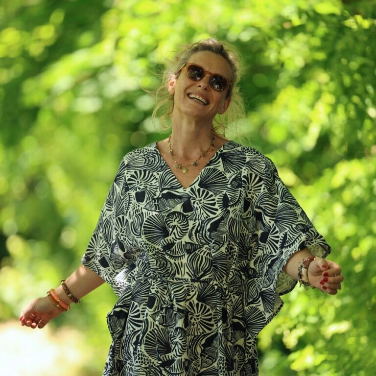 Quintessence - Robe Joanne — Double gaze de coton coquillages – Taille unique