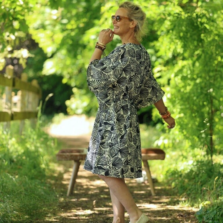 Quintessence - Robe Joanne — Double gaze de coton coquillages – Taille unique
