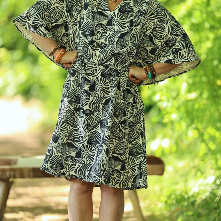Quintessence - Robe Joanne — Double gaze de coton coquillages – Taille unique
