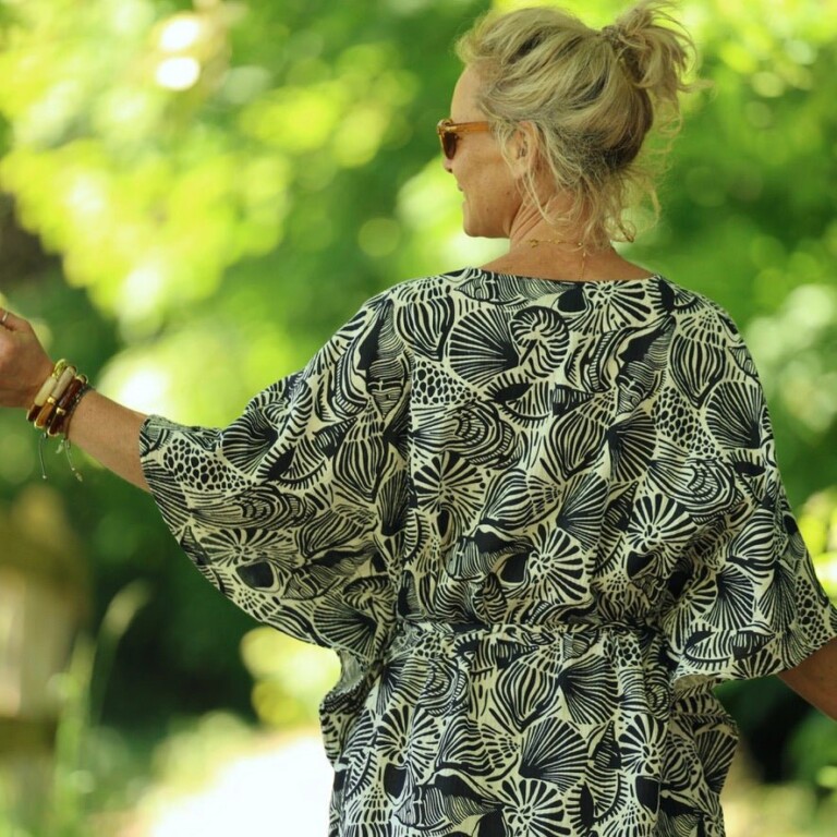 Quintessence - Robe Joanne — Double gaze de coton coquillages – Taille unique