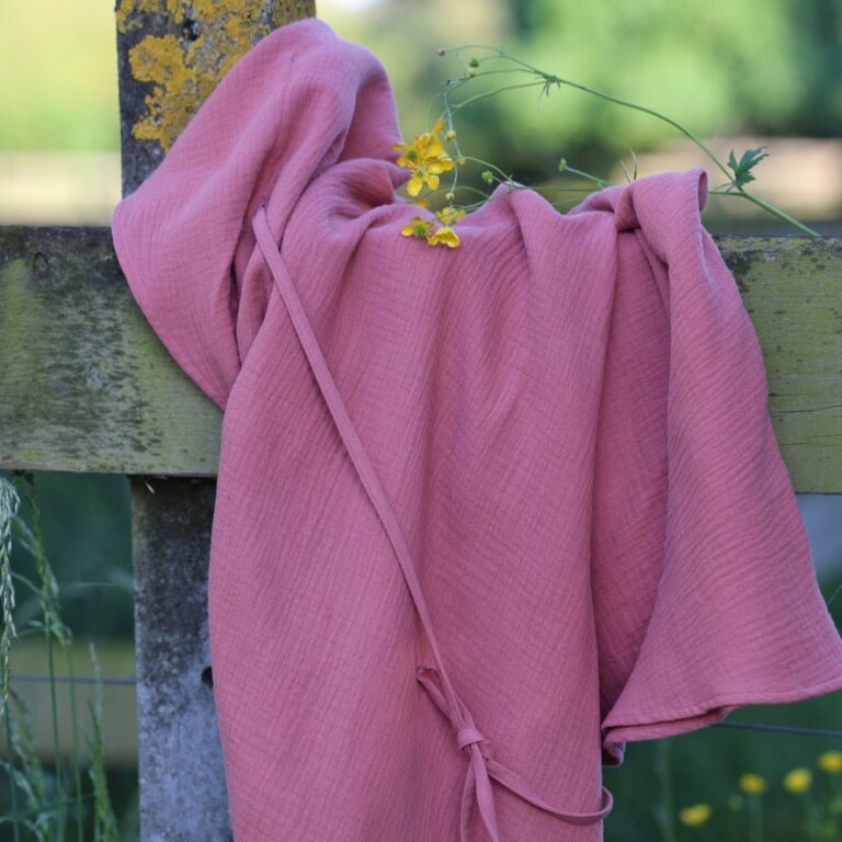 Quintessence - Robe Joanne — Double gaze de coton terracotta – Taille unique