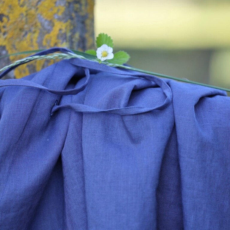 Quintessence - Robe Joanne — Lin bleu jeans – Taille unique