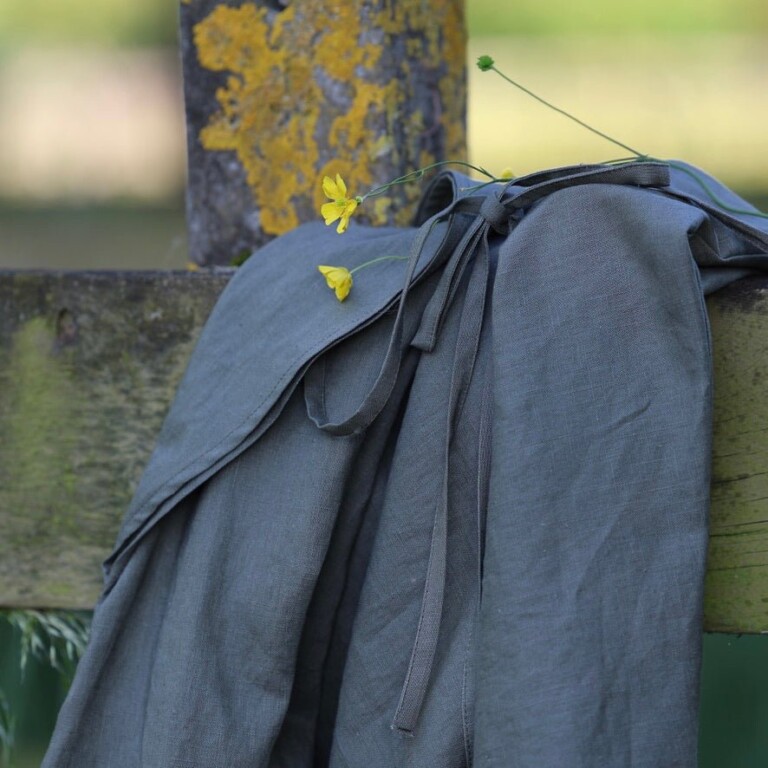 Quintessence - Robe Joanne — Lin kaki – Taille unique