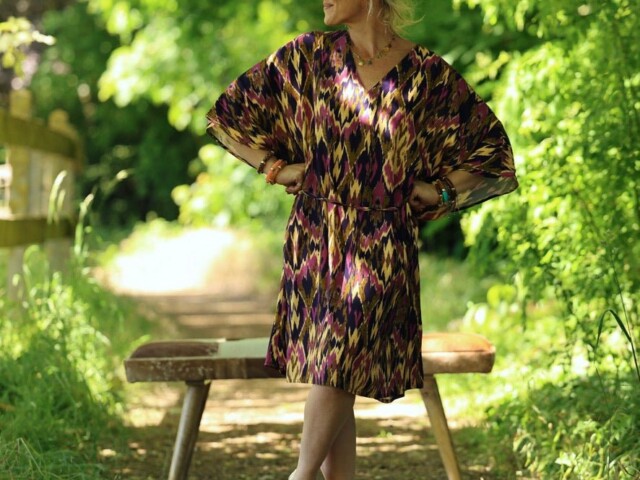 robe joanne viscose ikat 1394096 Quintessence - Robe Joanne — Viscose ikat – Taille unique