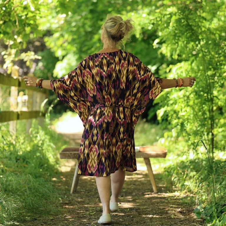 Quintessence - Robe Joanne — Viscose ikat – Taille unique