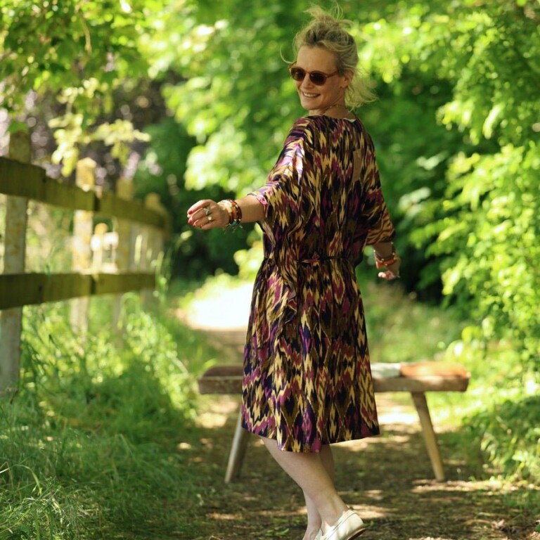 Quintessence - Robe Joanne — Viscose ikat – Taille unique