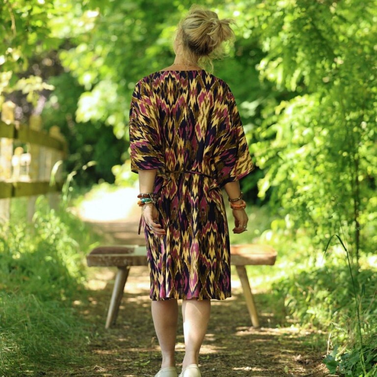 Quintessence - Robe Joanne — Viscose ikat – Taille unique