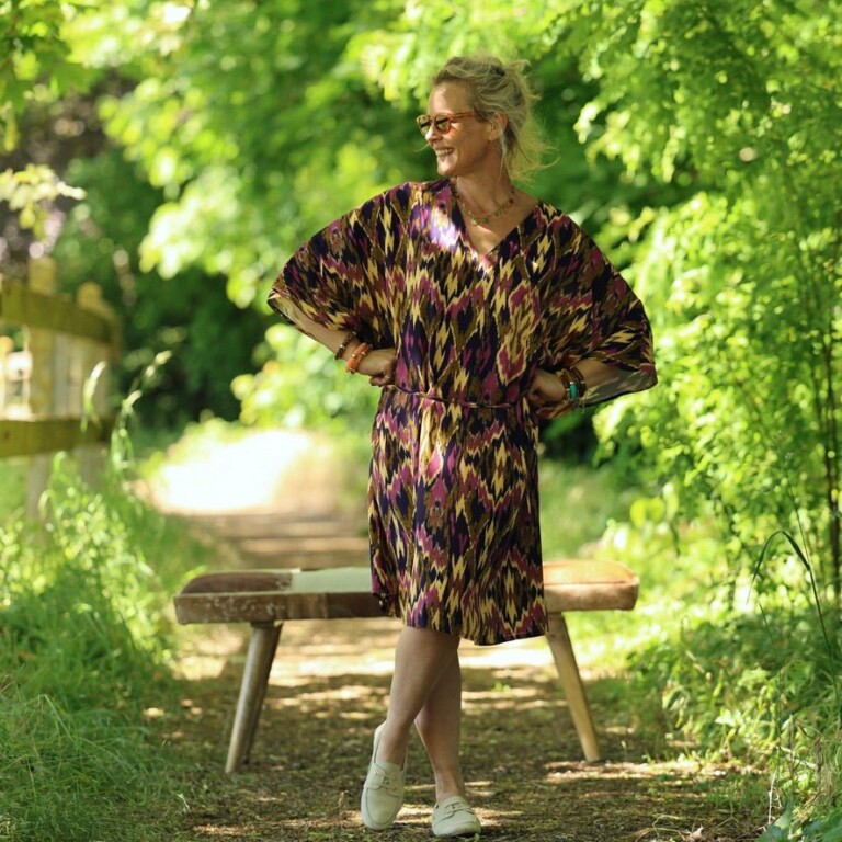 Quintessence - Robe Joanne — Viscose ikat – Taille unique