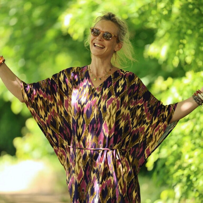 Quintessence - Robe Joanne — Viscose ikat – Taille unique