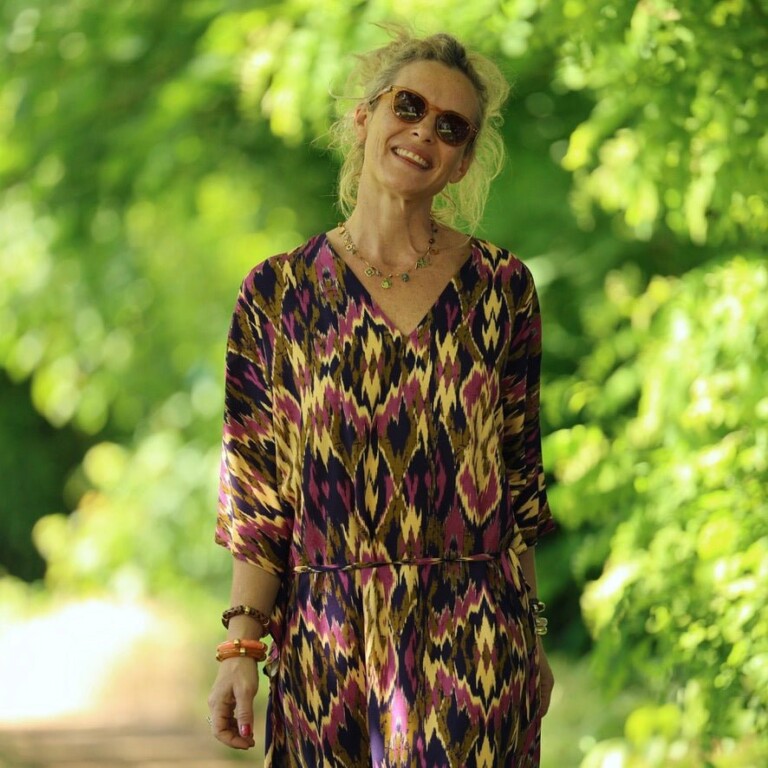 Quintessence - Robe Joanne — Viscose ikat – Taille unique