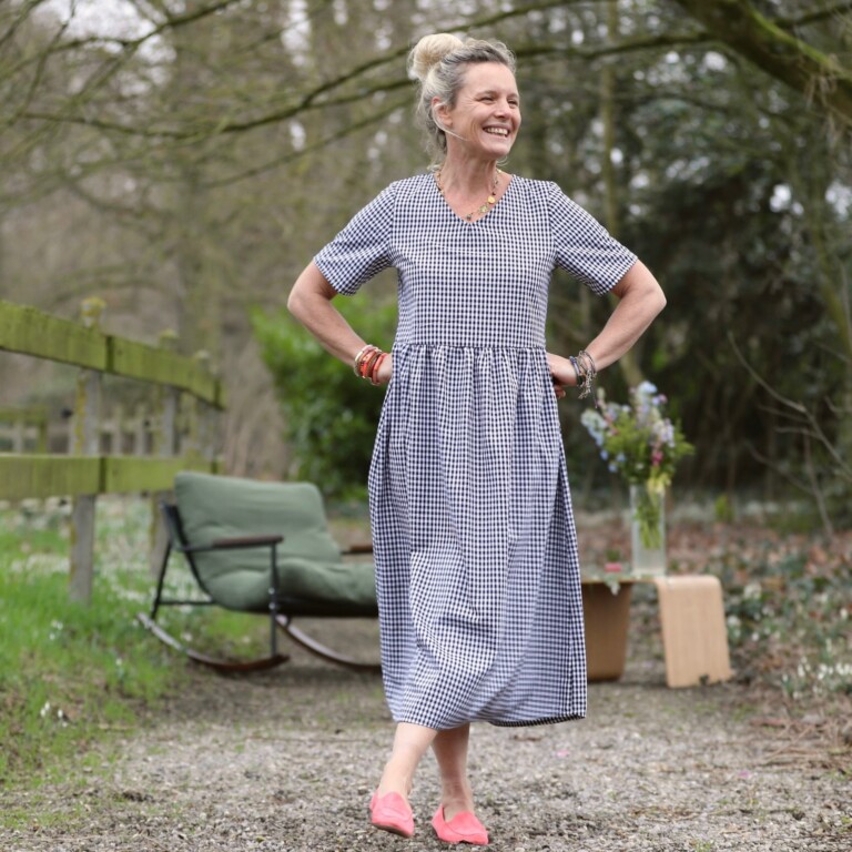 Meta SS25 - Robe Juliette - Coton vichy noir – XXL