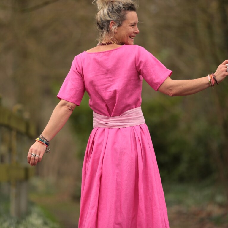 Meta SS25 - Robe Louisa - Lin fuchsia – M