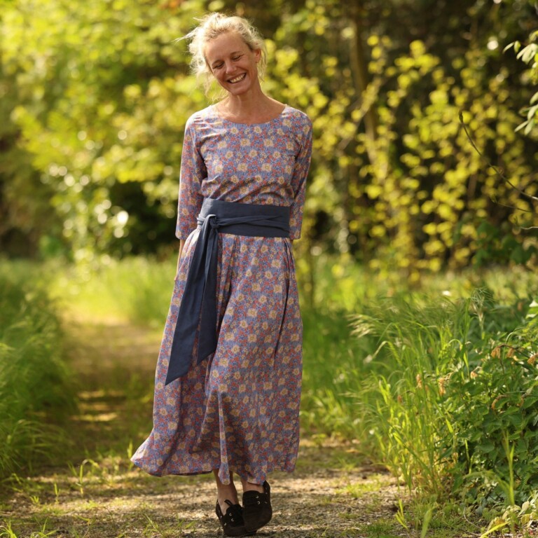 Quintessence - Robe Louisa manches 3/4 – Coton matin provençal – XXL