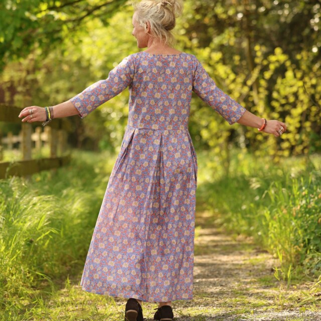 Quintessence - Robe Louisa manches 3/4 – Coton matin provençal – XXL