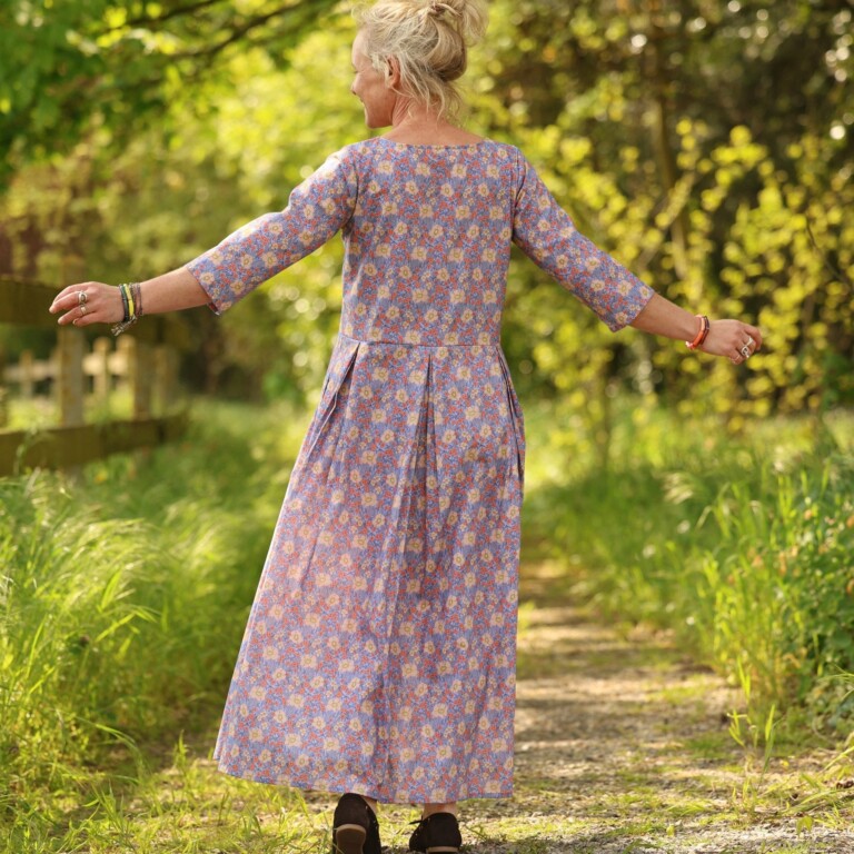 Quintessence - Robe Louisa manches 3/4 – Coton matin provençal – XXL