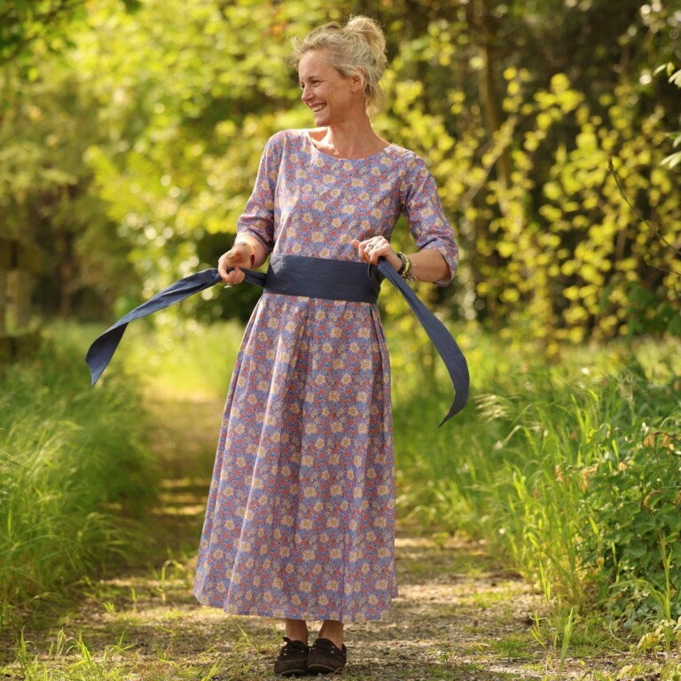 Quintessence - Robe Louisa manches 3/4 – Coton matin provençal – XXL