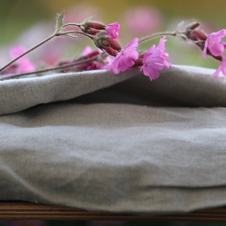 Quintessence - Robe Louisa manches 3/4 – Lin naturel – XXL