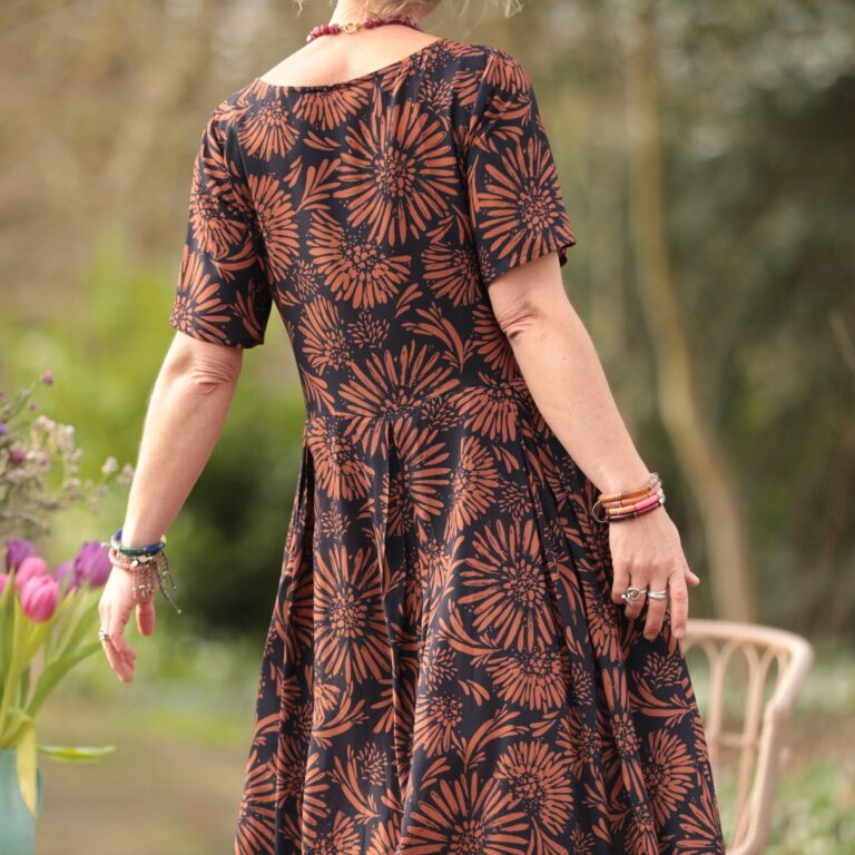 Meta SS25 - Robe Louisa - Viscose fleurie camel – M