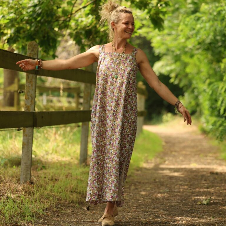 Quintessence - Robe Sybille — Coton lavé Jardin de Joséphine – XXL