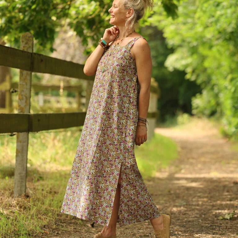 Quintessence - Robe Sybille — Coton lavé Jardin de Joséphine – XXL