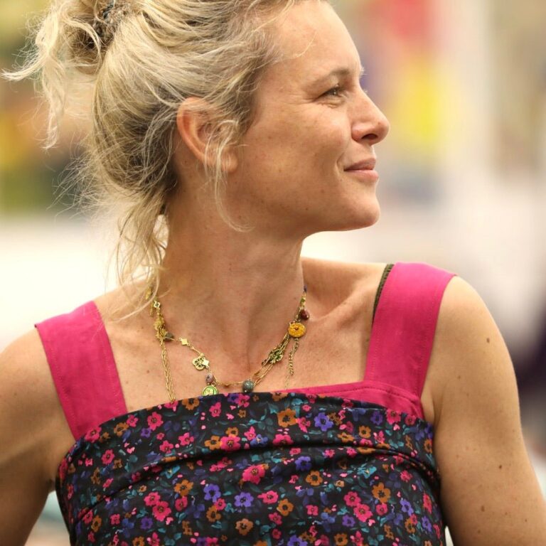 Quintessence - Robe Sybille — Coton lavé Jardin romantique – XXL