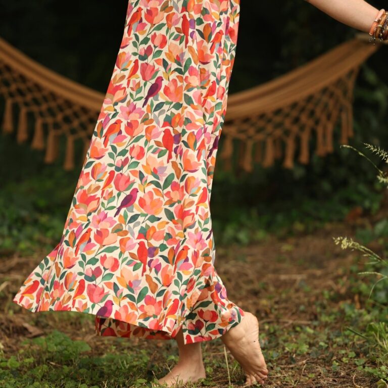 Quintessence - Robe Sybille — Coton lavé jardin secret – L