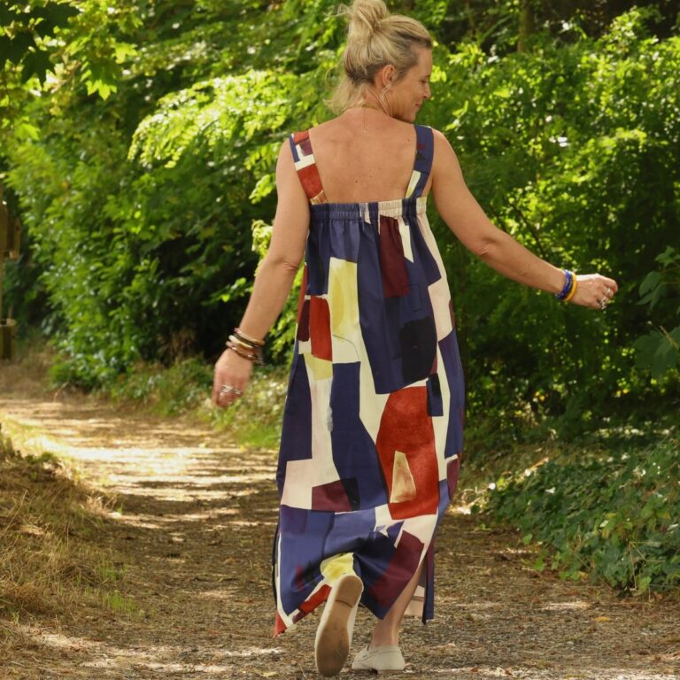 Quintessence - Robe Sybille — Satin de coton Atelier d'artiste – XL