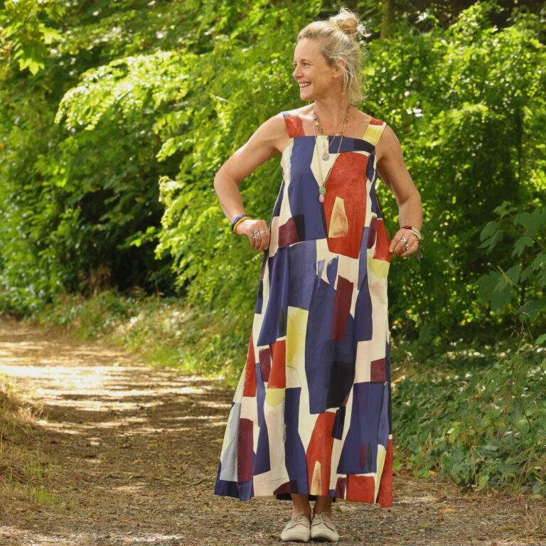 Quintessence - Robe Sybille — Satin de coton Atelier d'artiste – XL
