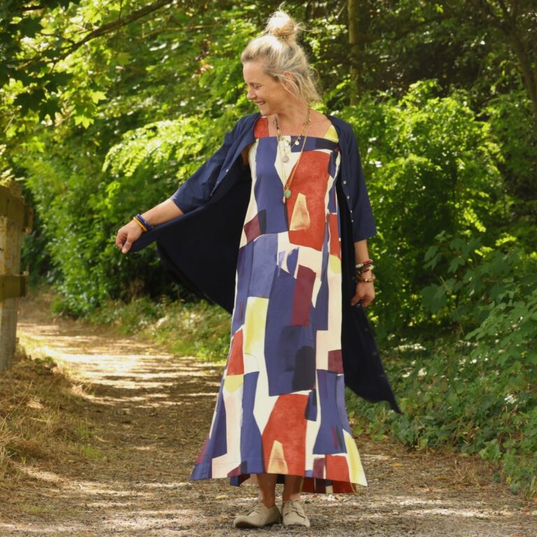Quintessence - Robe Sybille — Satin de coton Atelier d'artiste – XL