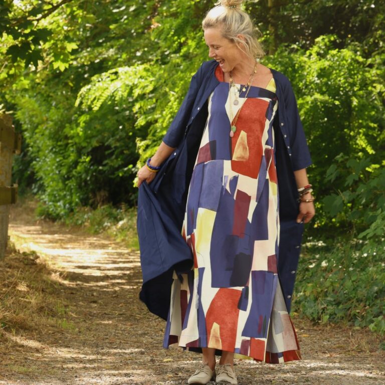 Quintessence - Robe Sybille — Satin de coton Atelier d'artiste – XL