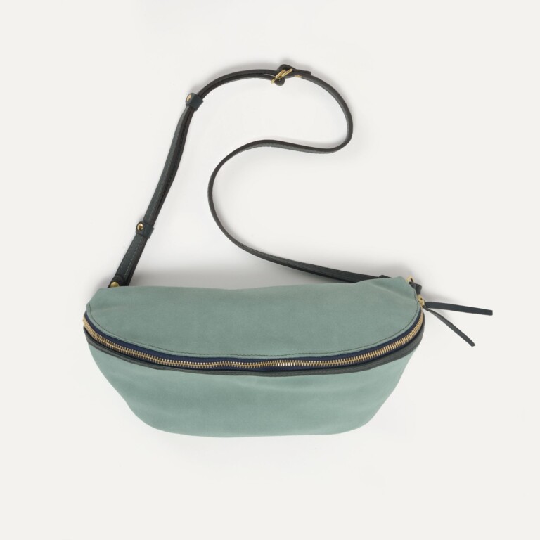 Bleu De Chauffe - Sac banane Bea / Cuir Velours - Vert jade