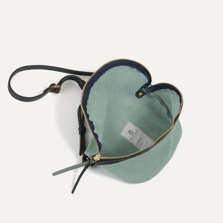 Bleu De Chauffe - Sac banane Bea / Cuir Velours - Vert jade