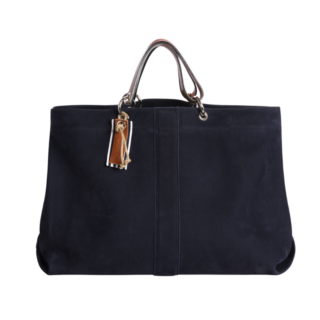 TUSSOR - Canotage Large Cuir Nubuck Veau Marine