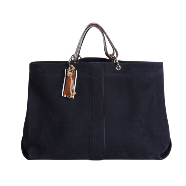 Canotage Large Cuir Nubuck Veau Marine par la marque TUSSOR TUSSOR - Canotage Large Cuir Nubuck Veau Marine