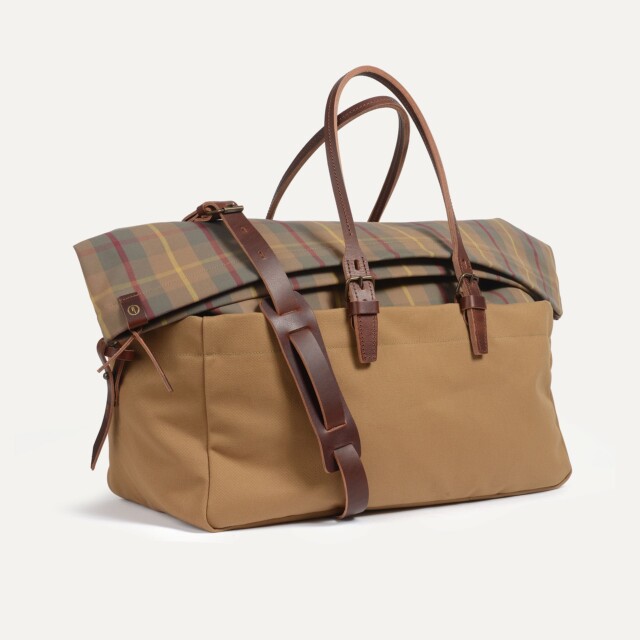 Bleu De Chauffe - Sac de voyage Cabine - Tartan Camel