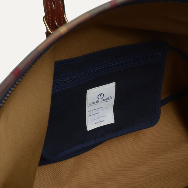 Bleu De Chauffe - Sac de voyage Cabine - Tartan Camel